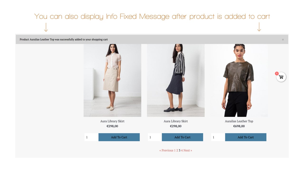 Fixed Info Message after product is added to cart