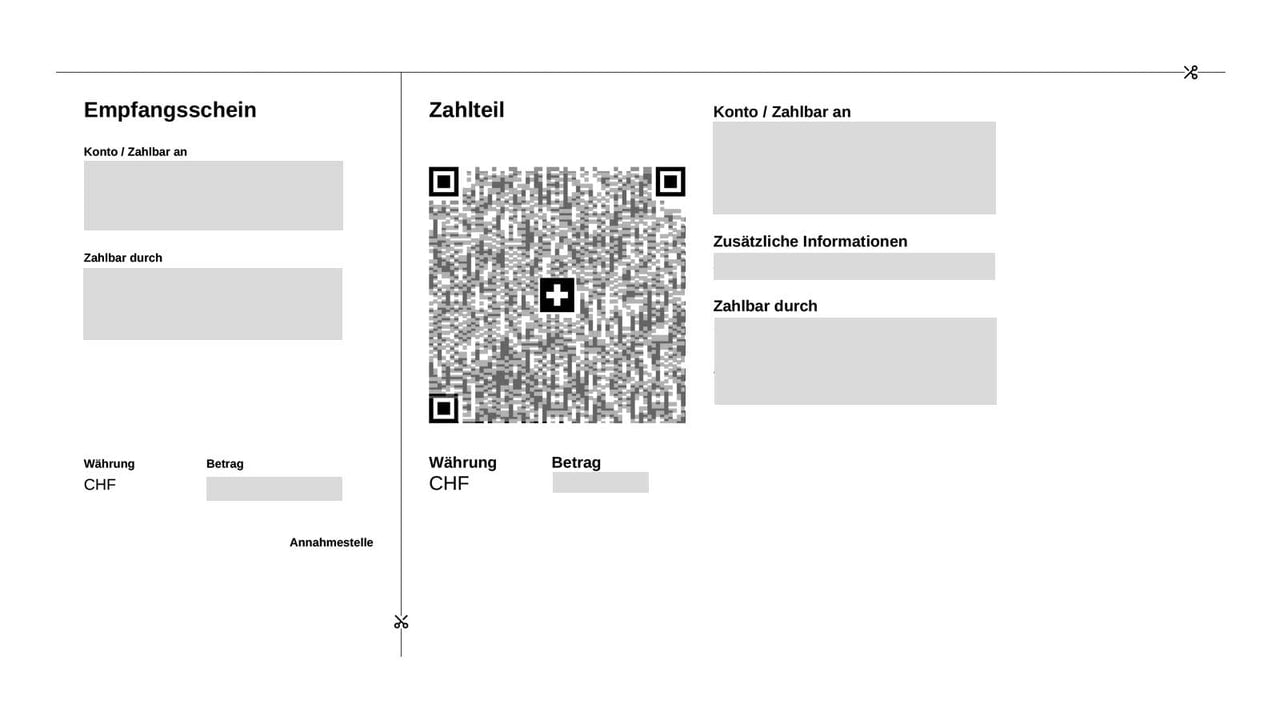 Official Swiss QR payment slip