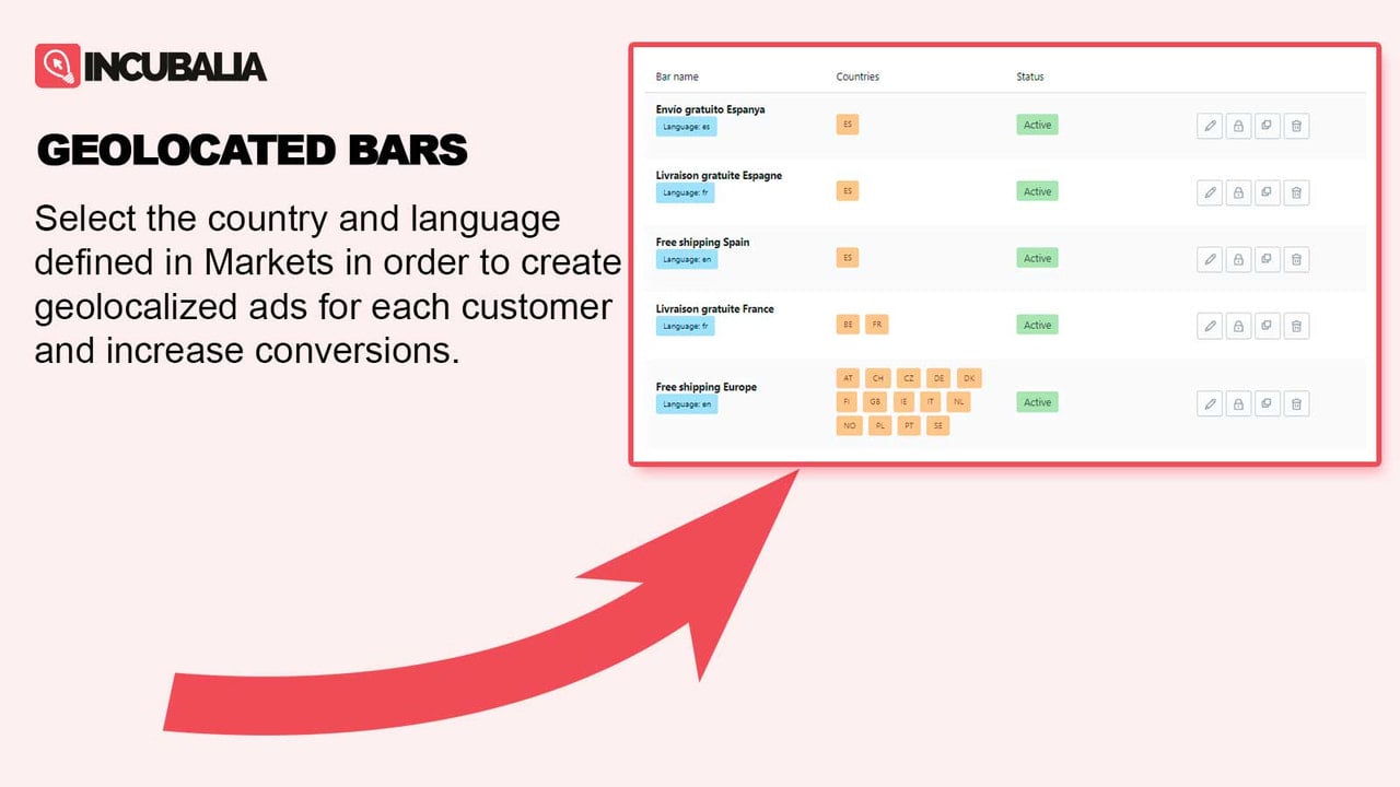 Geolocated bars to improve conversion