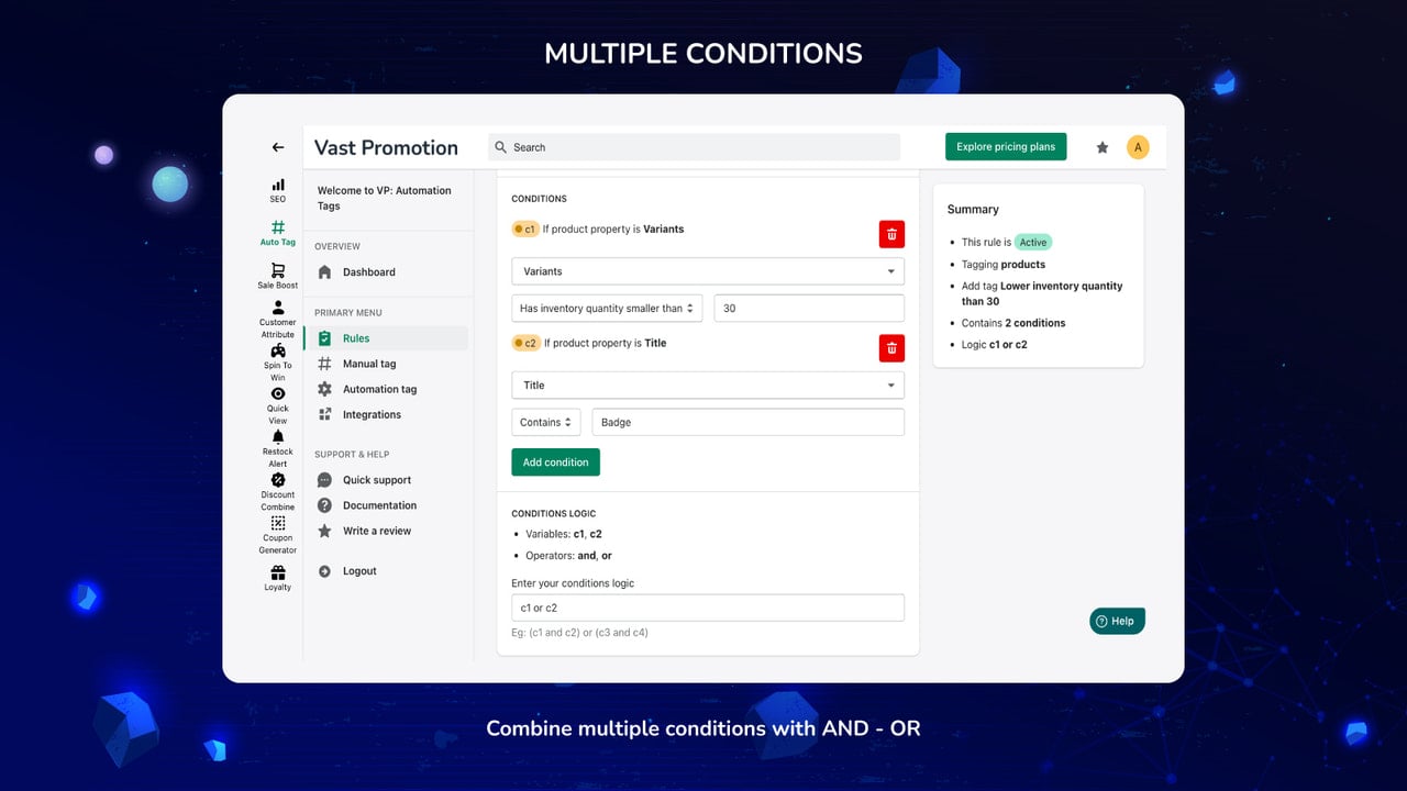 Combine multiple conditions