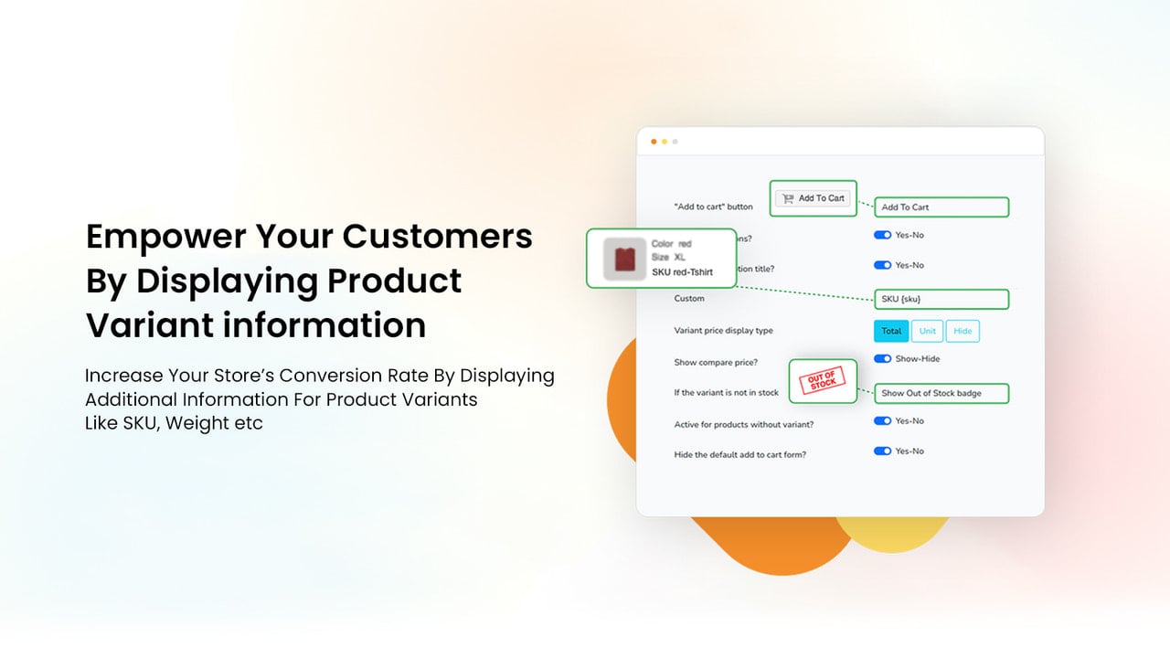 Empower customers by displaying product variant information