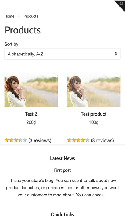 Reviews on collection page