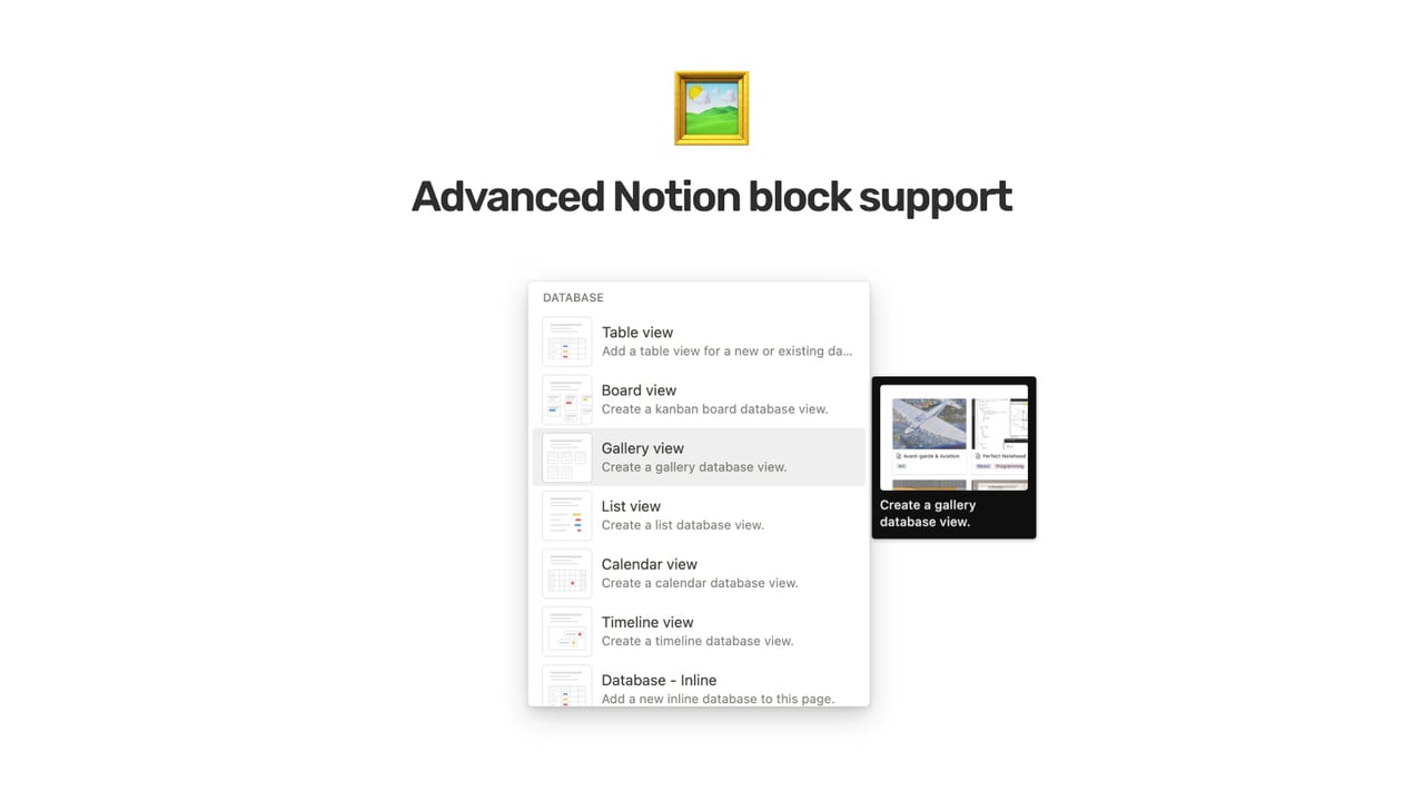 Advanced Notion block support
