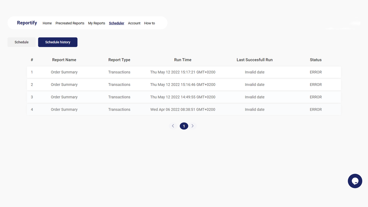 Schedule Log