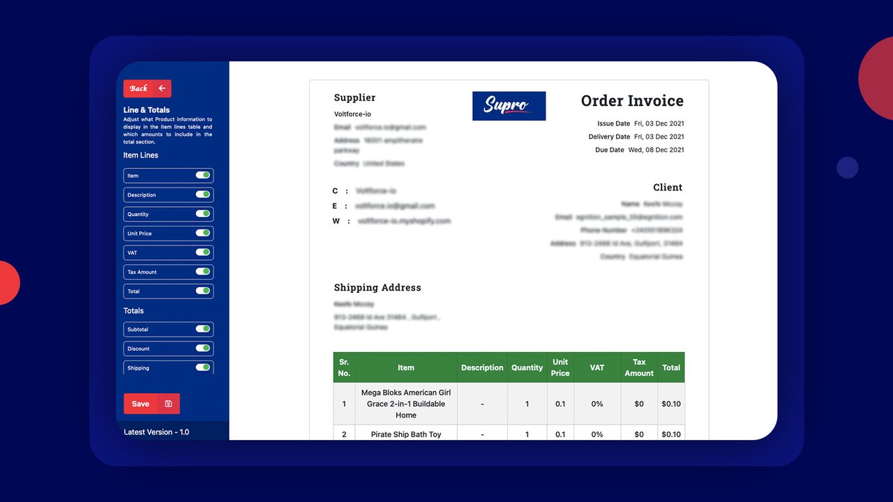 Make all Invoice Labels with Your Native Language. Edit & Hide