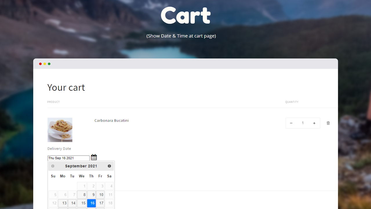 Delivery Date at Cart Page