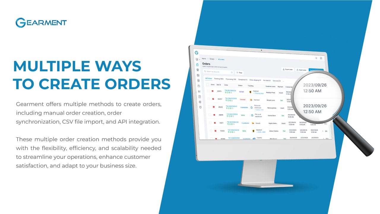 Multiple Ways To Create Orders