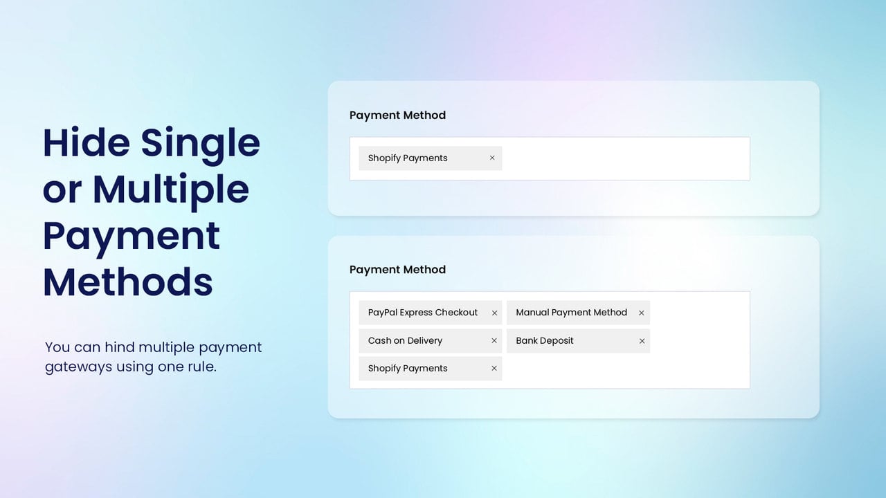 payment customizations options