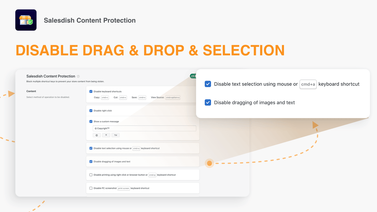 Disable drag&drop&selection