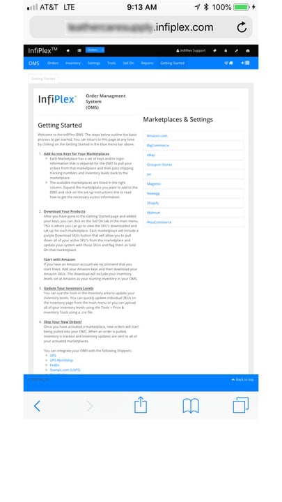 InfiPlex OMS - Getting Started