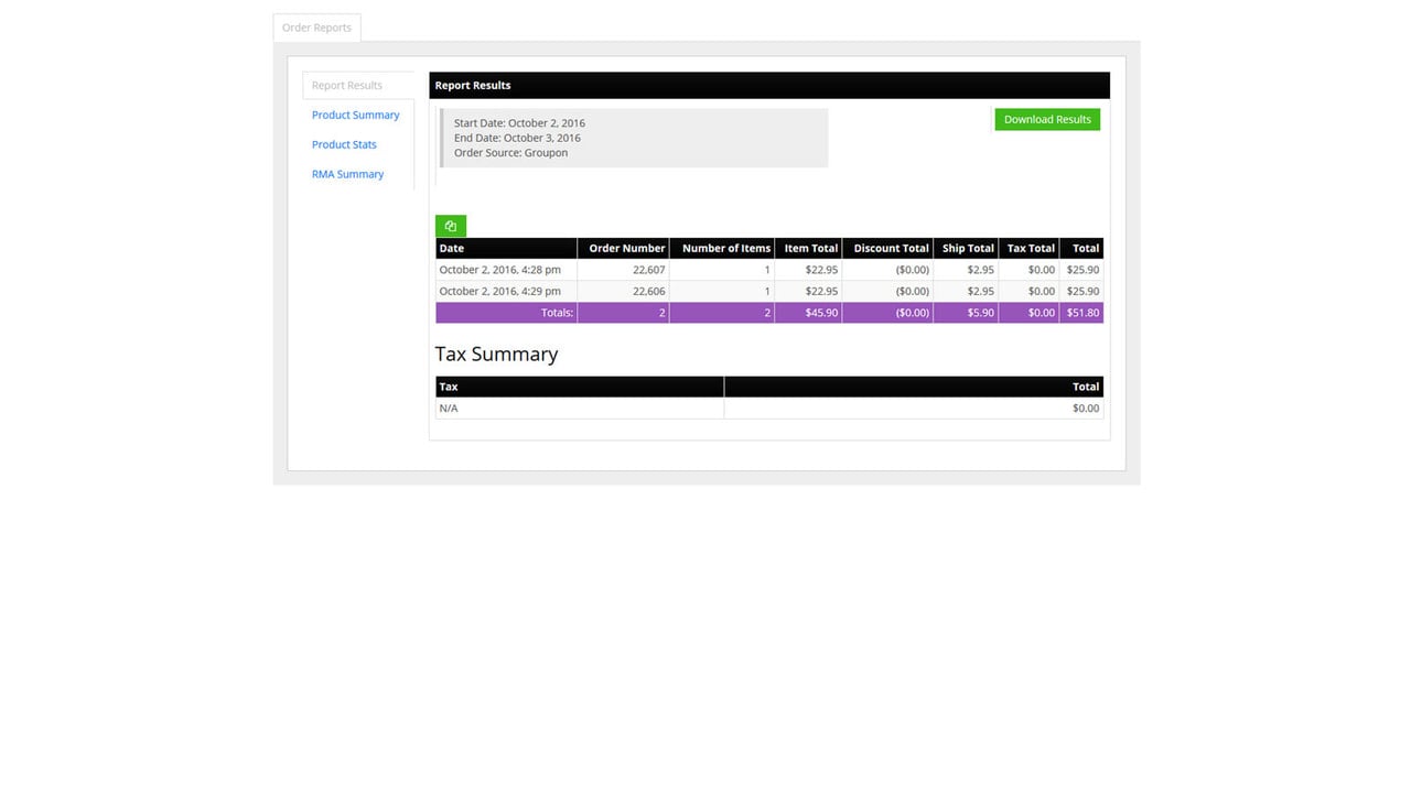 InfiPlex OMS Report Results