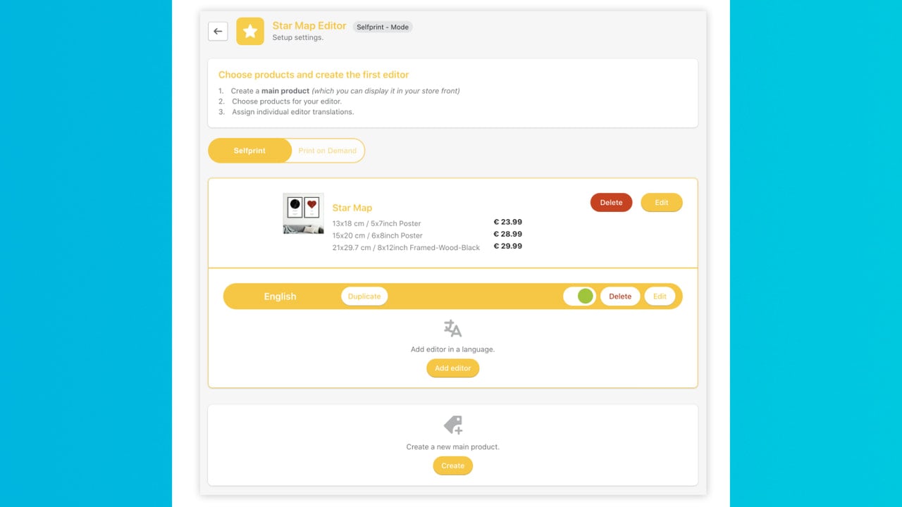 Print on Demand Dashboard