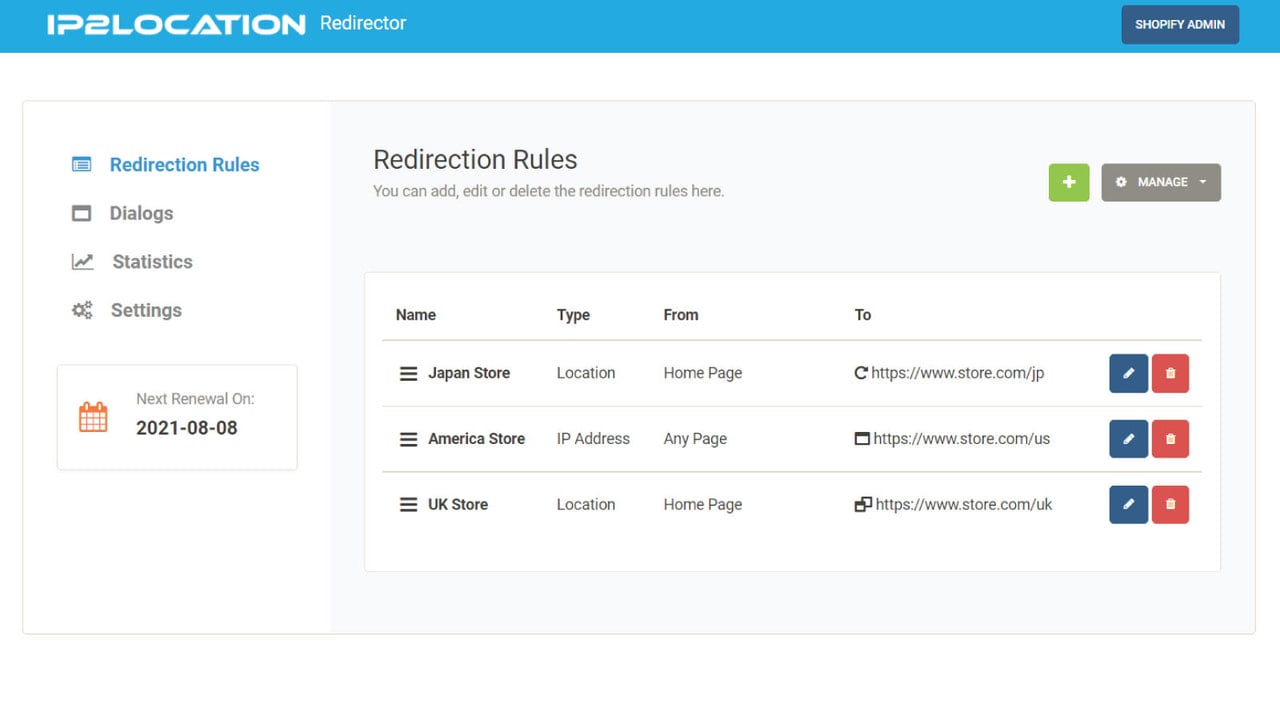 Multiple rules and prioty are supported.