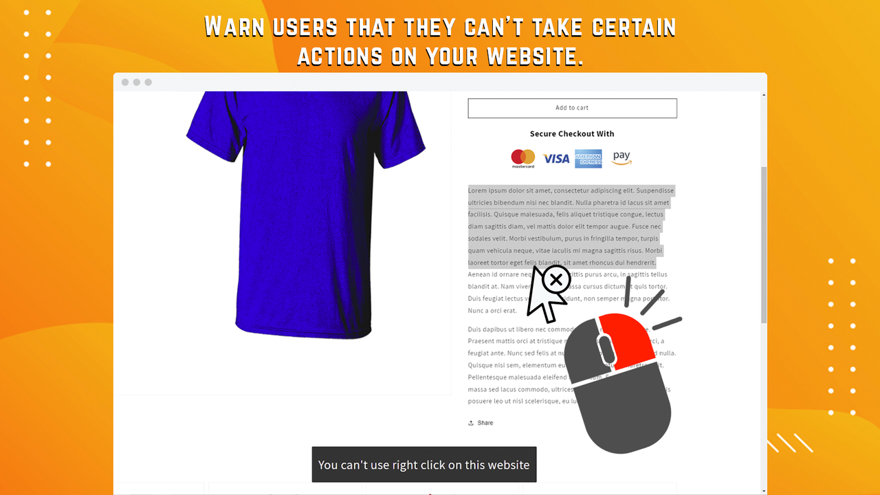 Warn users that they can't take certain actions