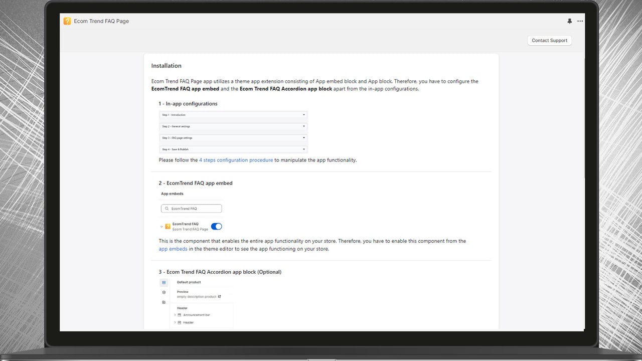 FAQ page & accordion instructions