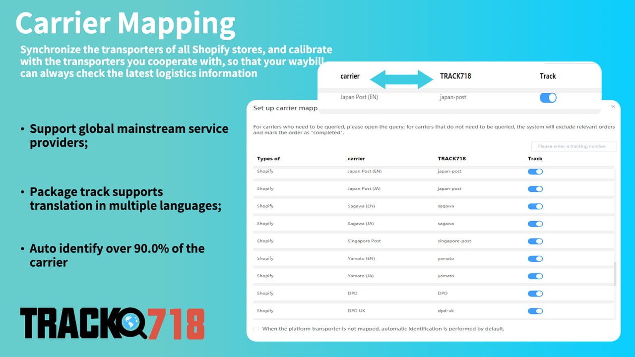 Logistics provider mapping