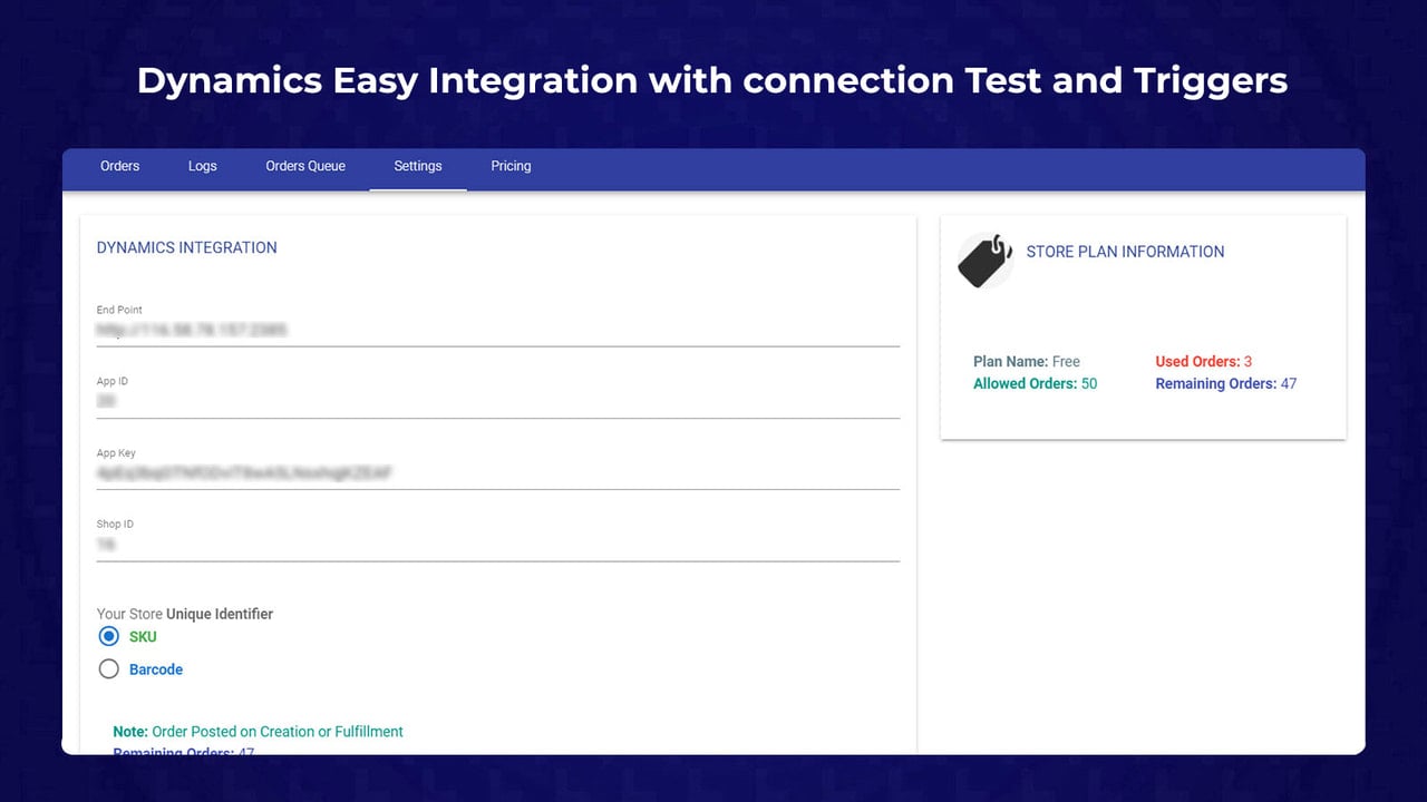 Integrations Screen