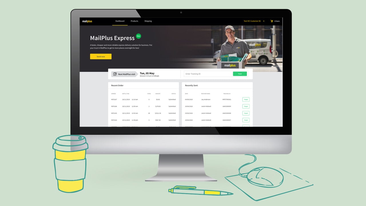 mailplus portal dashboard