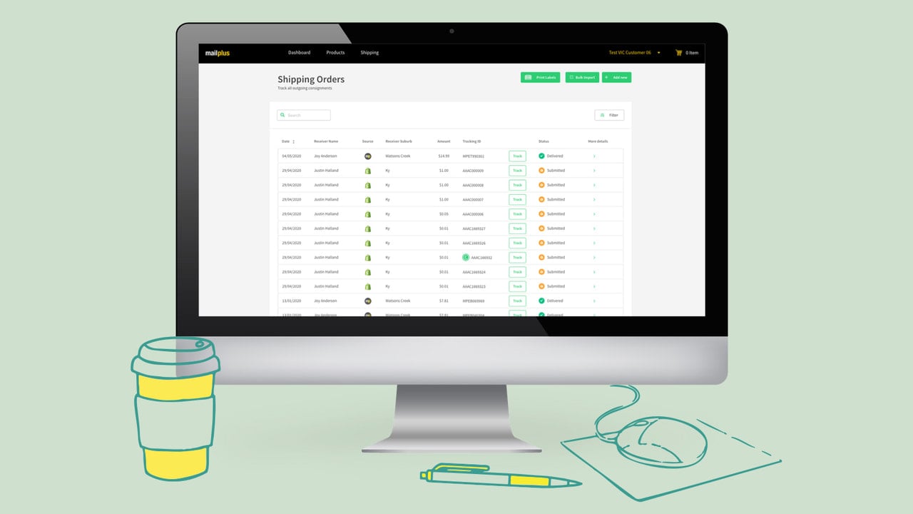 mailplus portal shipments