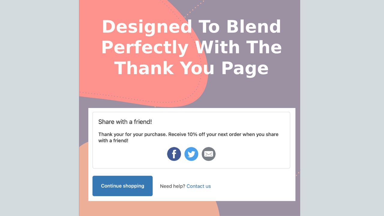 Thank You Page ‑ Share Buttons