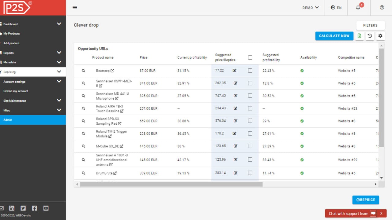 Repricing opportunities - clever drop