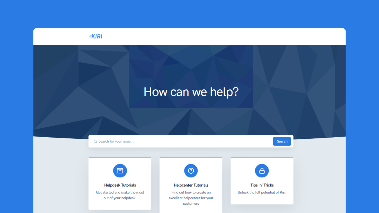 Kiri ‑ Helpdesk & Helpcenter