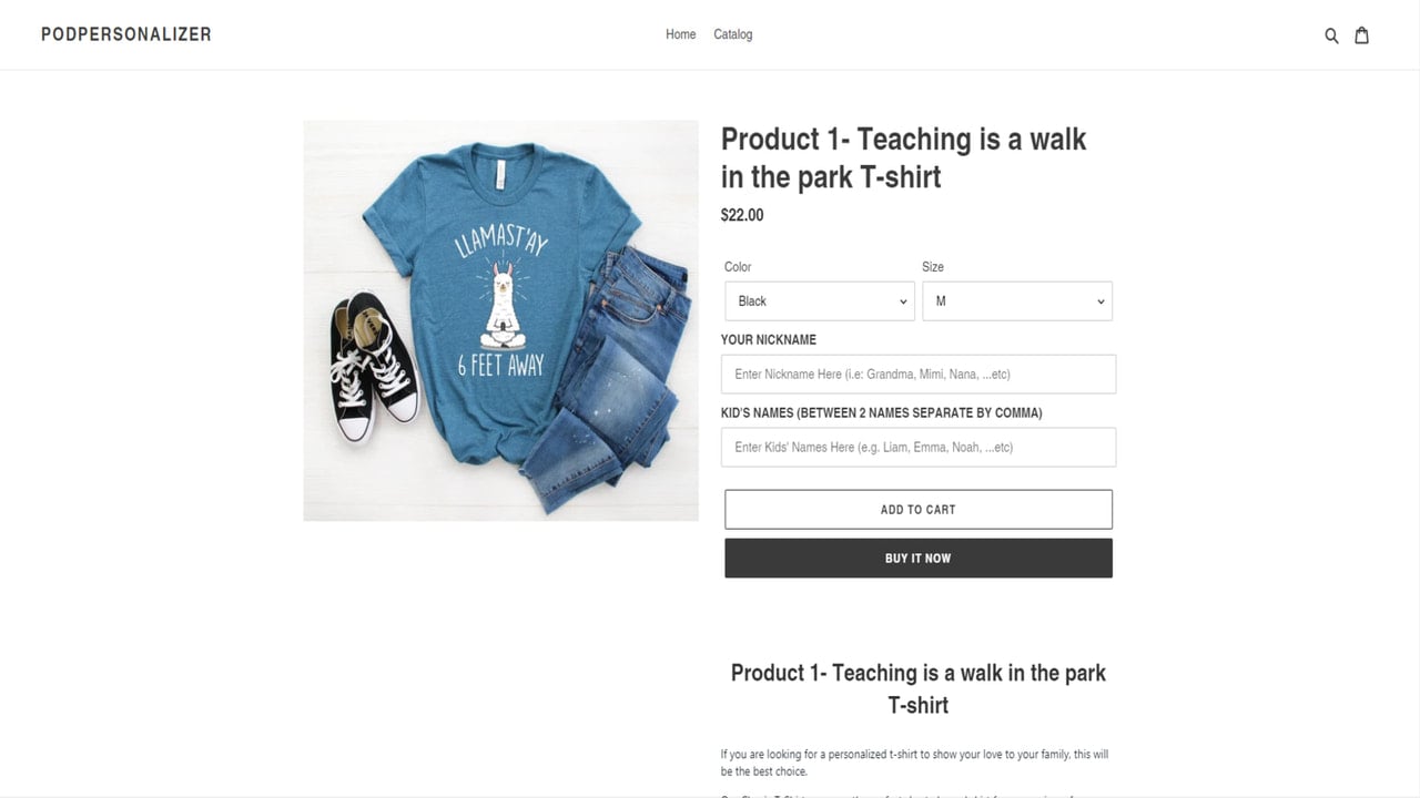 preview product - sales page interface