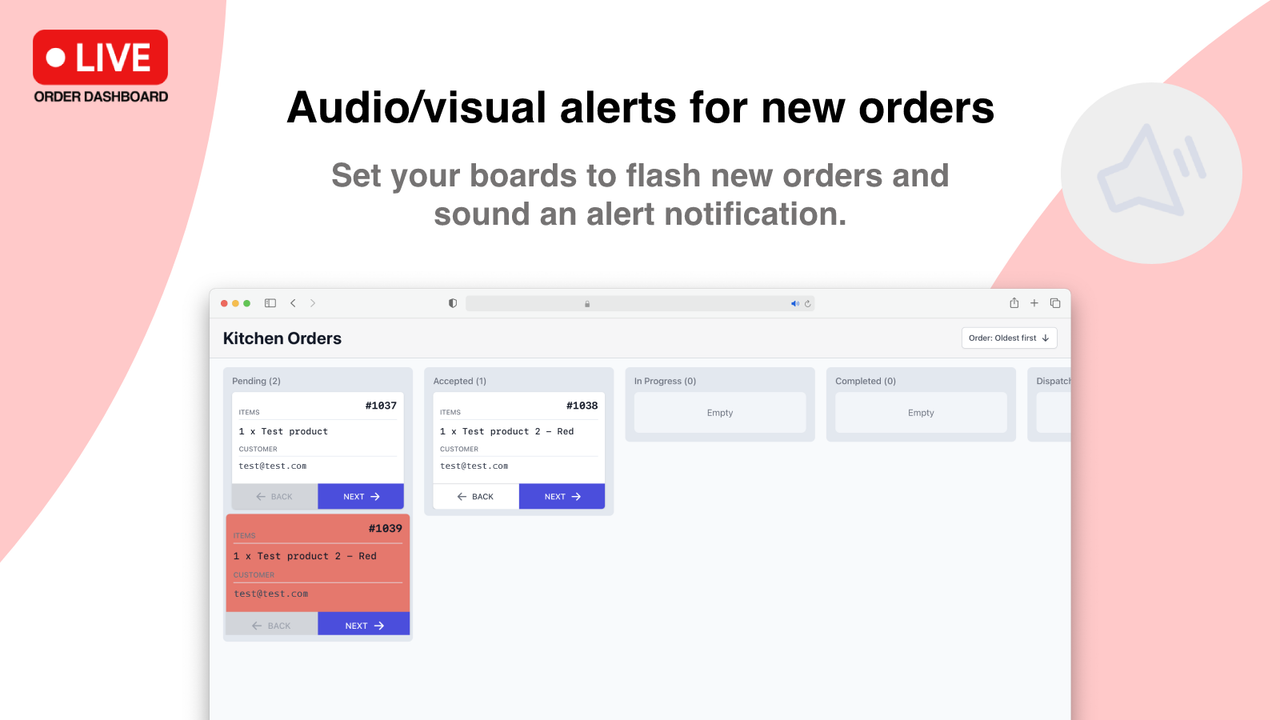 Live Order Dashboard