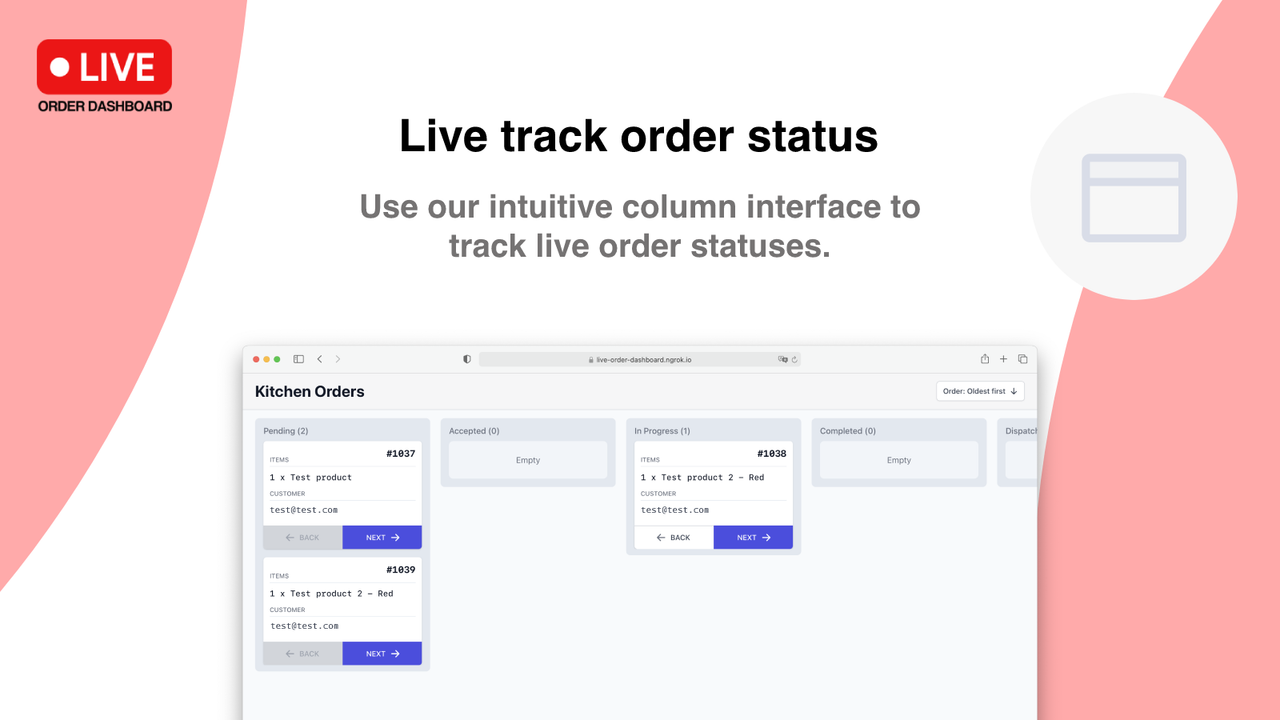 Live order status