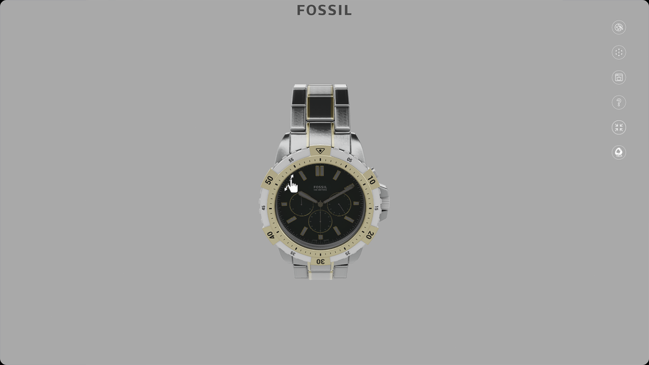 Example of a watch product in Cela's showroom configurator