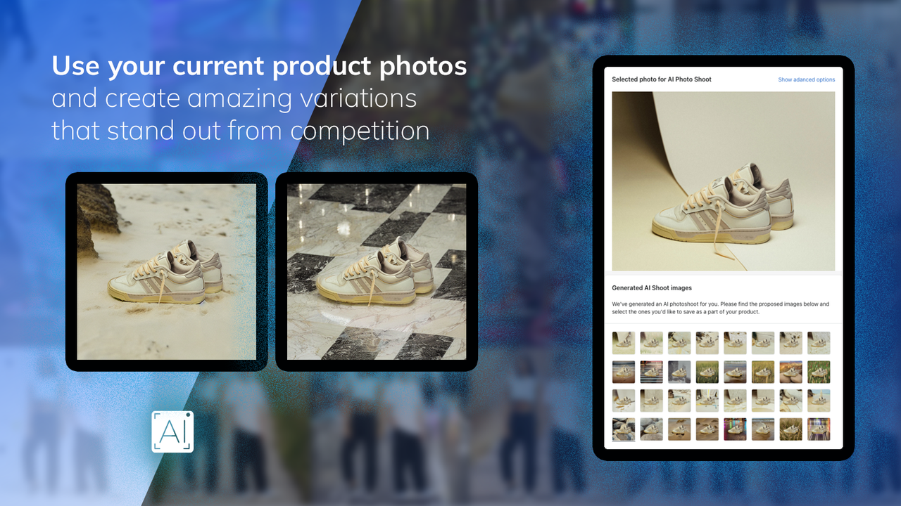 Use your current product photos and create stunning variations