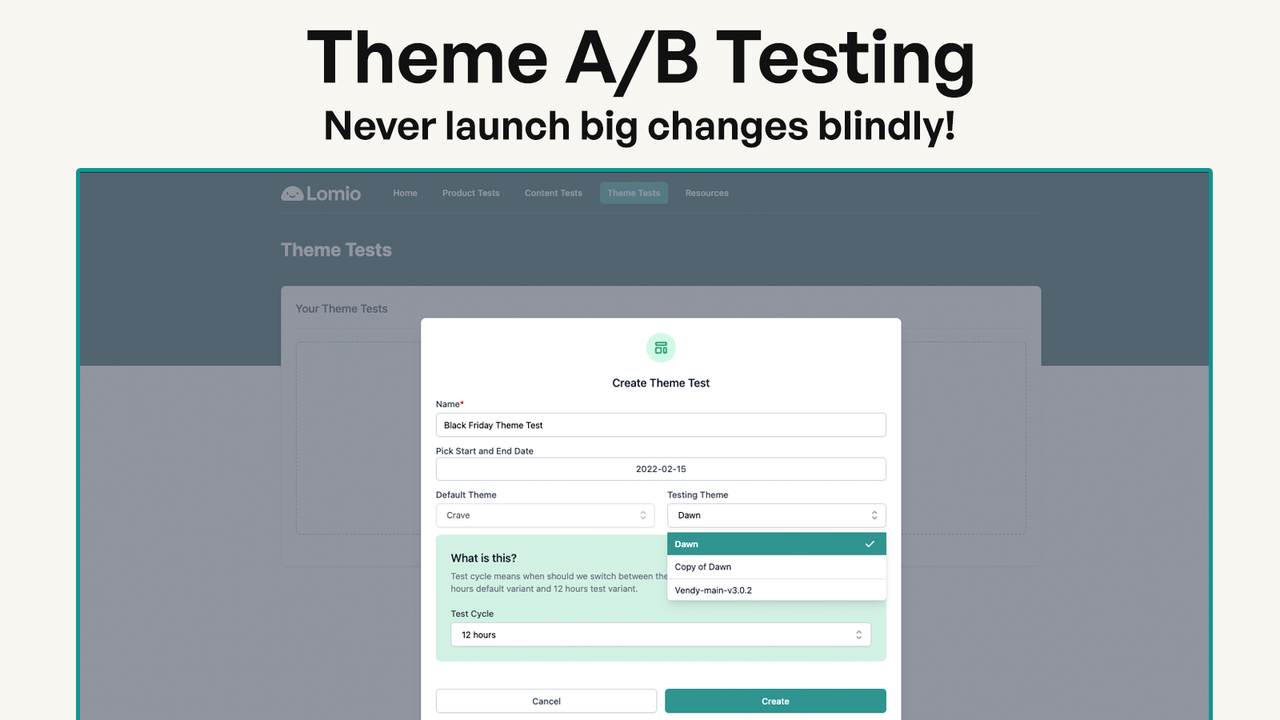 A/B Testing for your themes