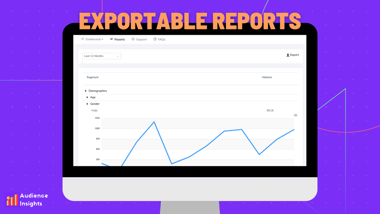 Export reports spanning across 1k+ audience segments