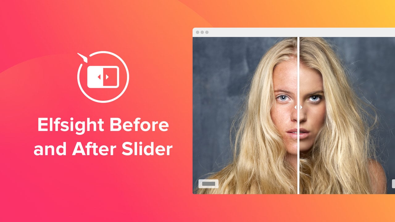 Before and After Slider for a Shopify website by Elfsight