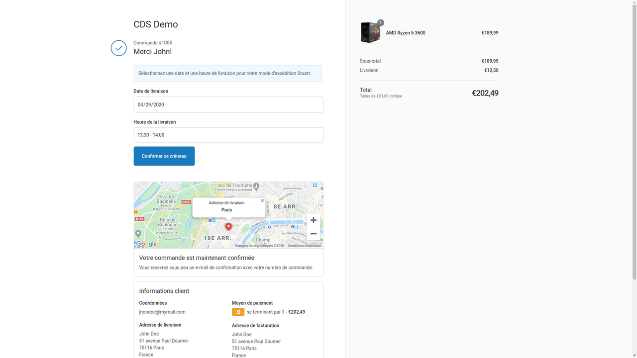 Drop-off date and time selection