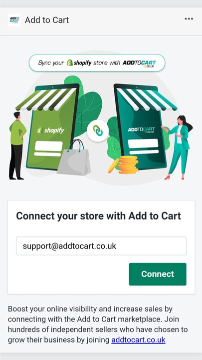 Connect with Add to Cart