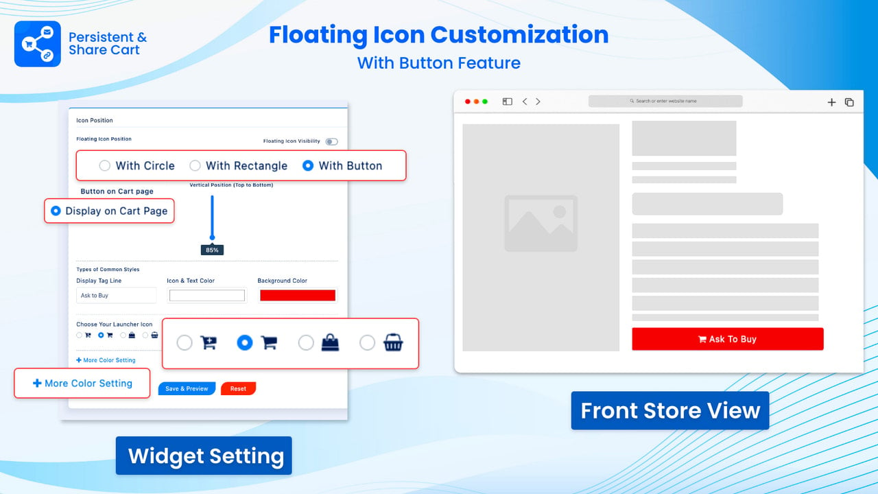 Cart Button floating Icon Customization