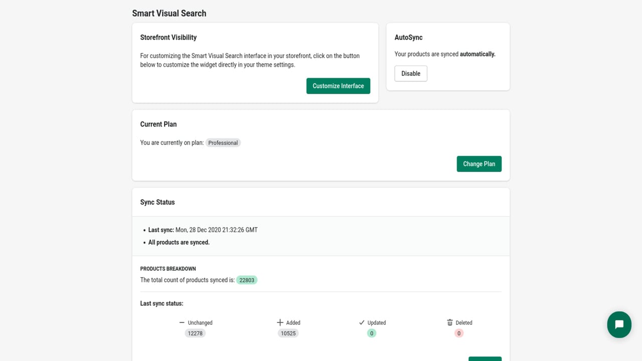 Visual Search Admin Panel