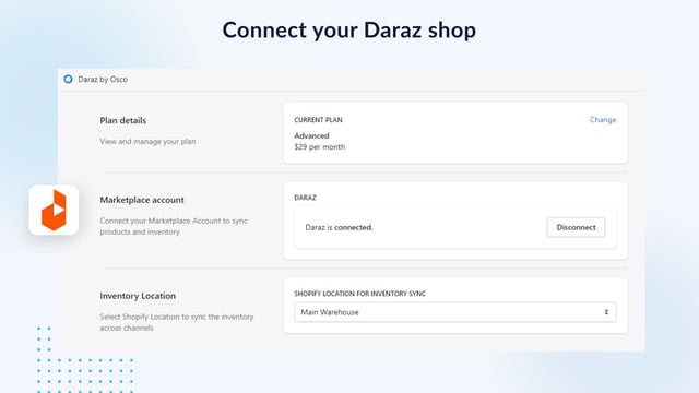 Connect to Daraz shop