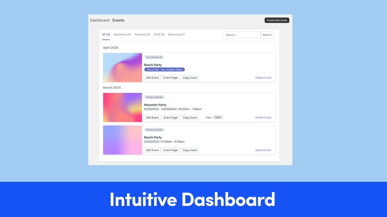 Intuitive dashboard