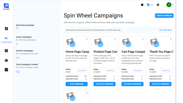 Wheelify Spin Wheel Email Pop