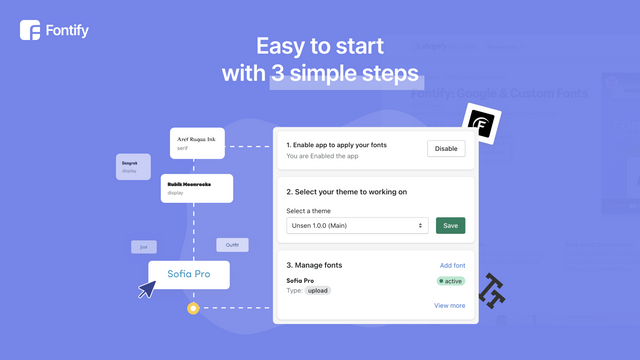 Fontify: Google & Custom Fonts
