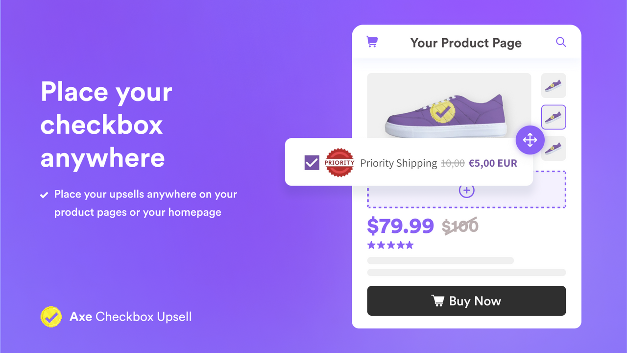 place your checkbox anywhere in the product page or homepage