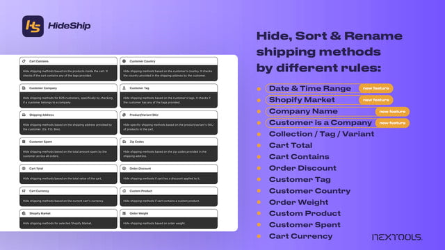 HideShip:Hide Shipping Methods