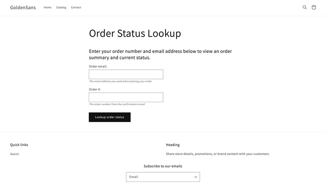 App customer-facing lookup form