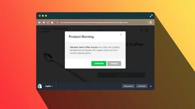 Product Warnings/Notifications