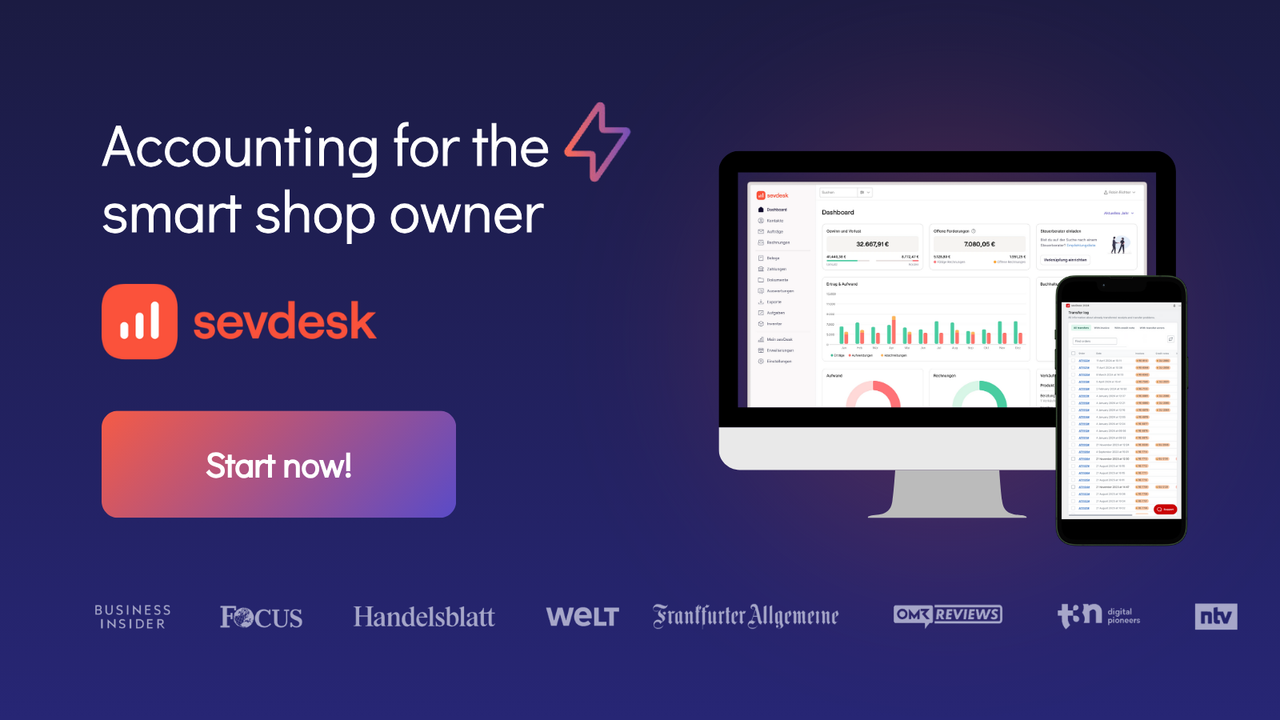 Accounting Automatically sevDesk to Shopify