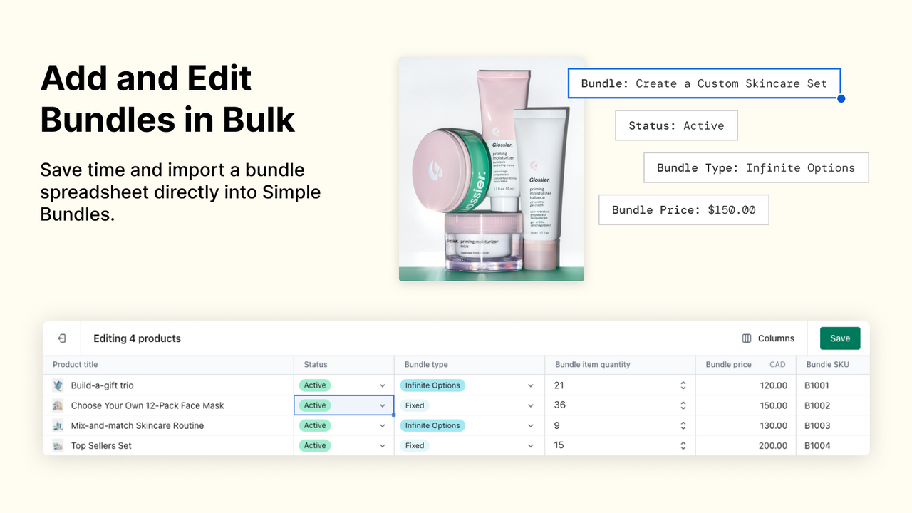 Add and Edit a Bundle in Bulk using spreadsheets