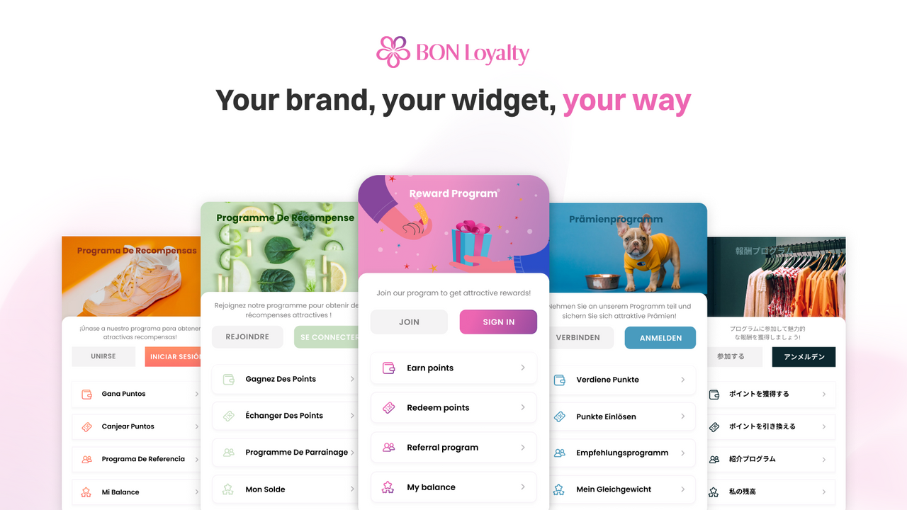 BON Loyalty: Shopify loyalty app customizable widgets