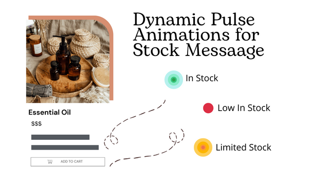 Use dynamic animation pulse to show stock level inventory count